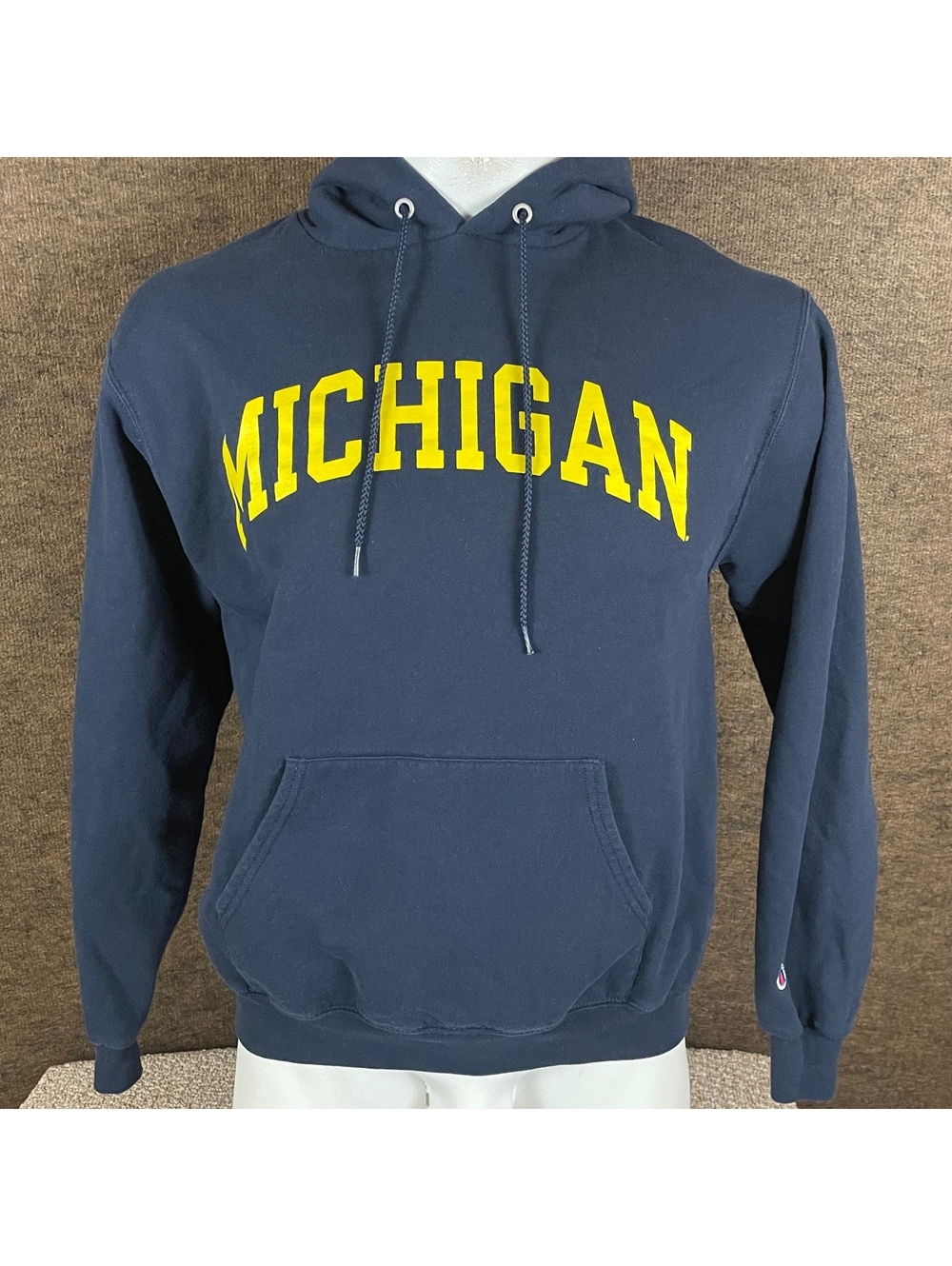 Champion Michigan Wolverines Hoodie Men's Medium Black Pullover Sweatshirt